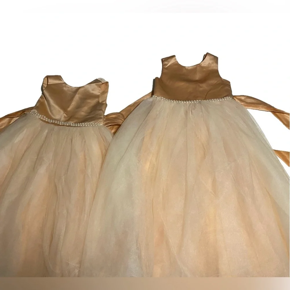 Flower Girl Dress Champagne Color - Picture 3 of 9